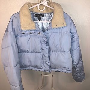 Light blue puffer coat
